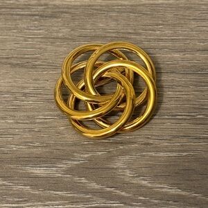 Napier Gold Interlocking Circle Brooch